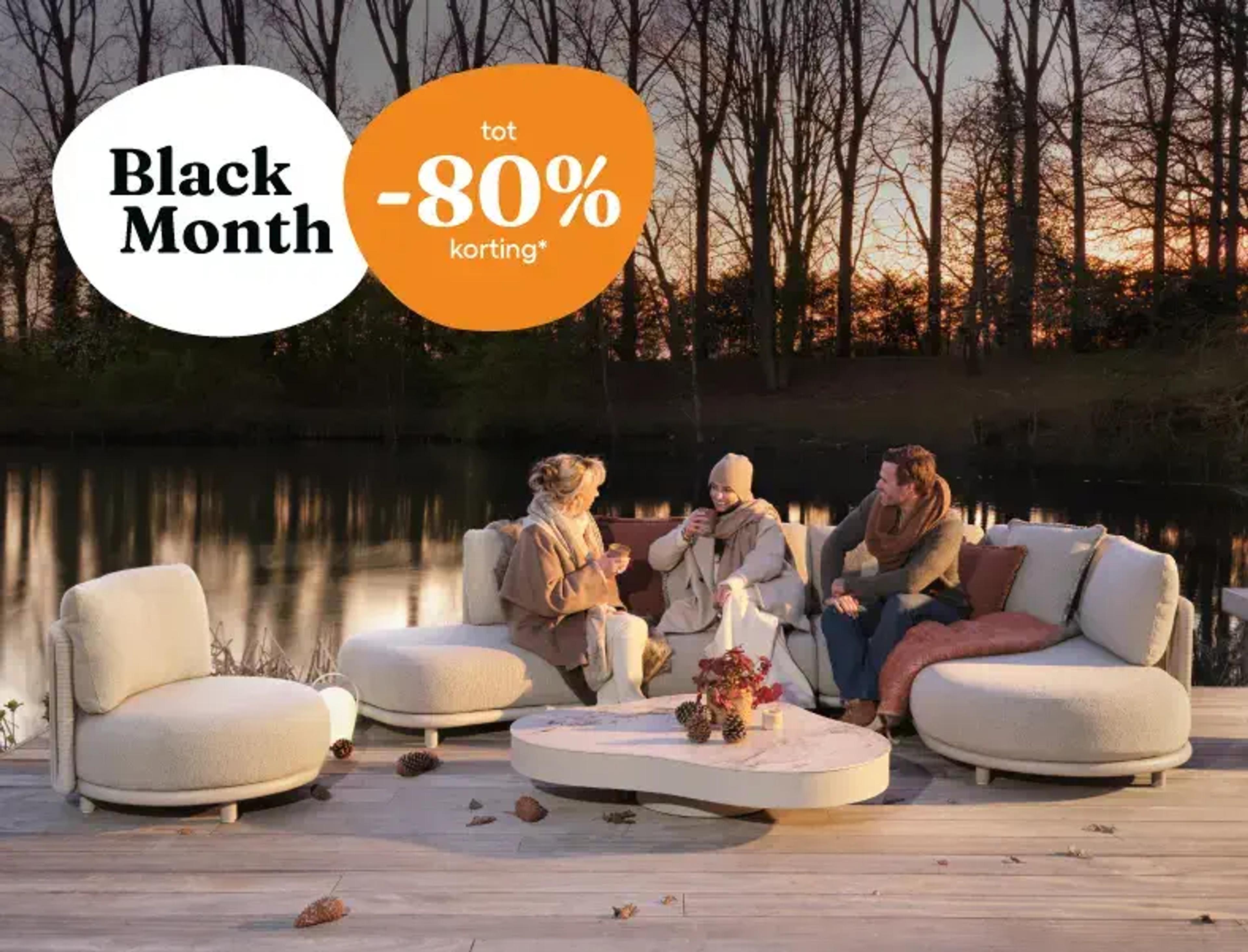 Black Month bij Exterioo tuinmeubelen tot -80% korting* 