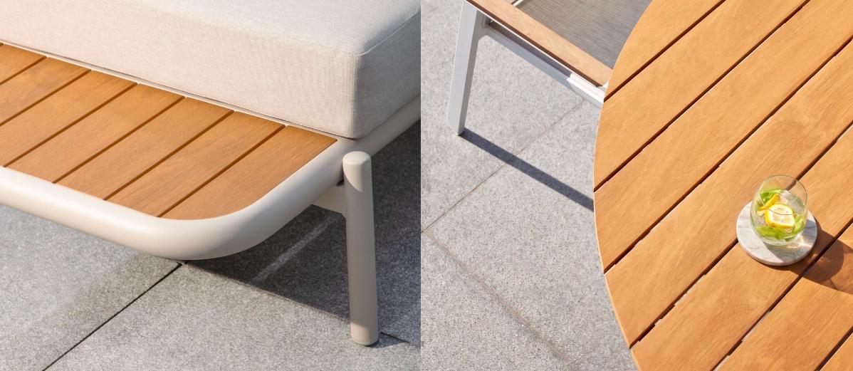 Double vue détaillée d’un polywood Exterioo