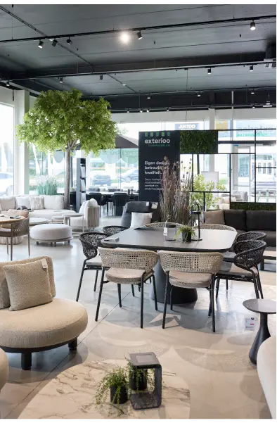 Uitgebreid assortiment van showroom Exterioo Geel