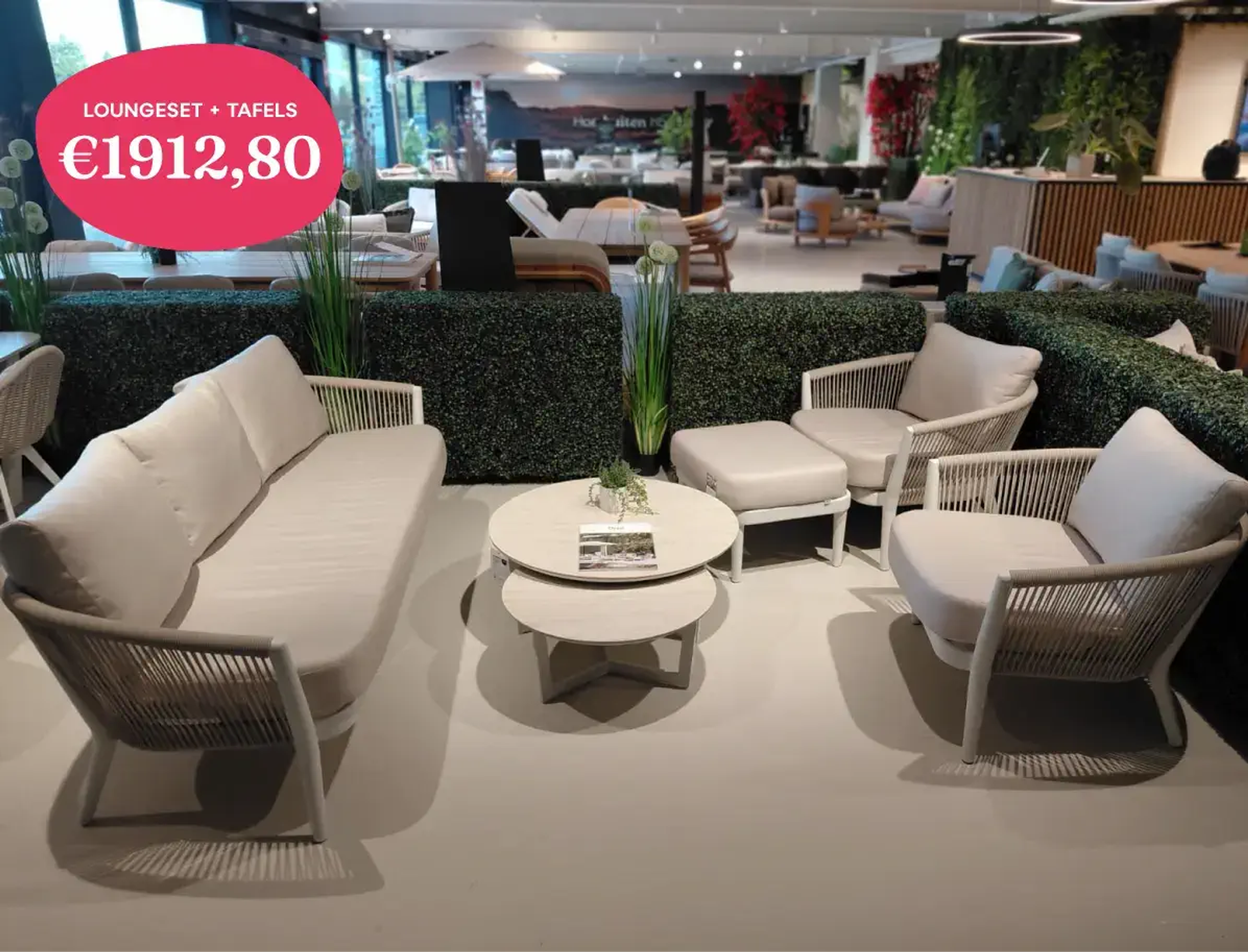 Orso loungeset van de Bristol à la carte-collectie van Exterioo tuinmeubelen voor €1912.80