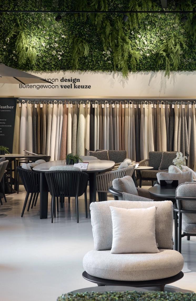 Large assortiment du showroom Exterioo de Sint-Martens-Latem