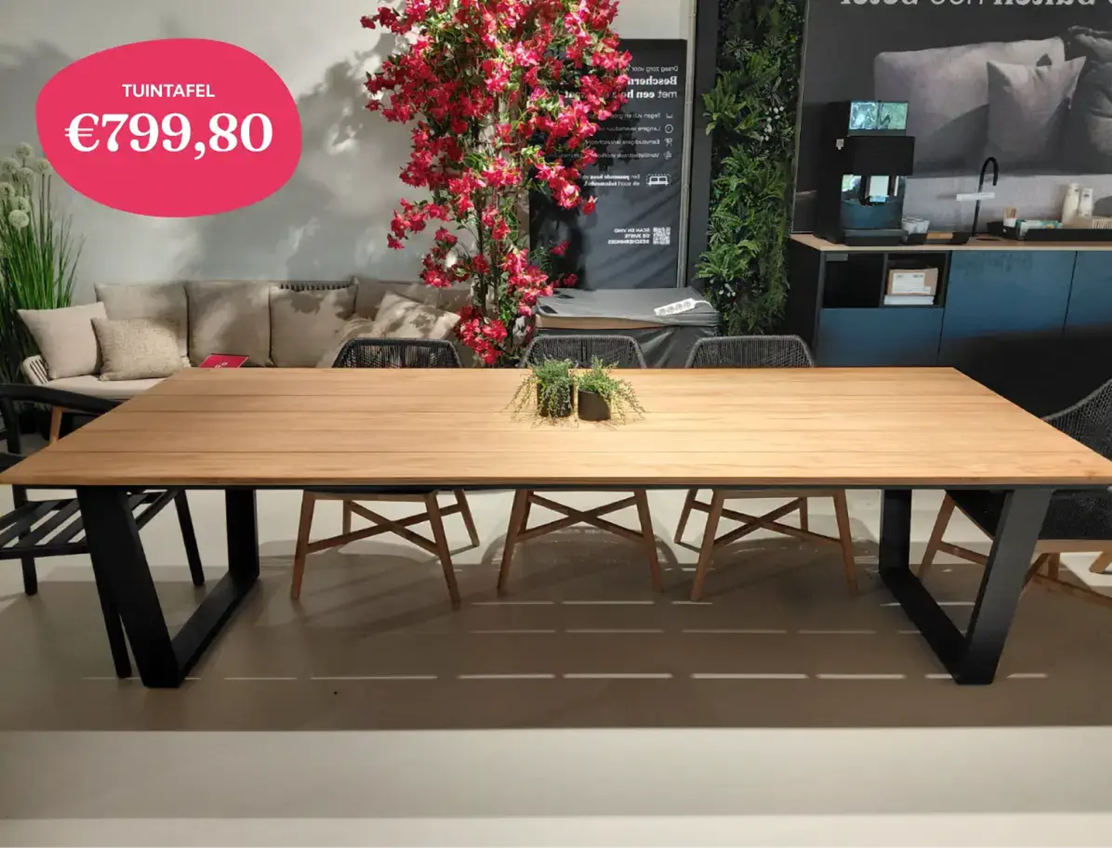 Pagino tuintafel en lontano tafelblad van de Bristol à la carte-collectie van Exterioo tuinmeubelen voor €799.80