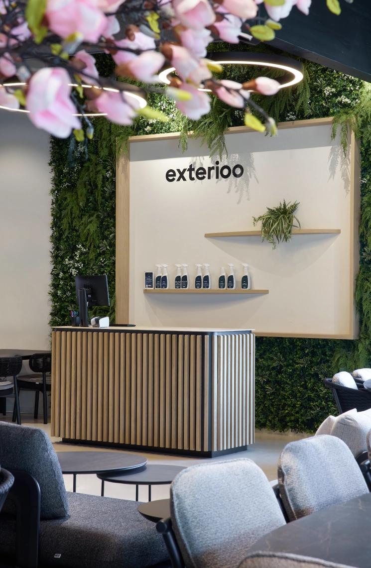 Large assortiment du showroom Exterioo de Sint-Martens-Latem