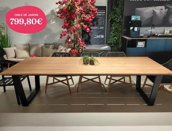 Table de jardin Pagino et plateau de table Lontano de la collection Bristol à la carte d’Exterioo tuinmeubelen pour 799,80 €