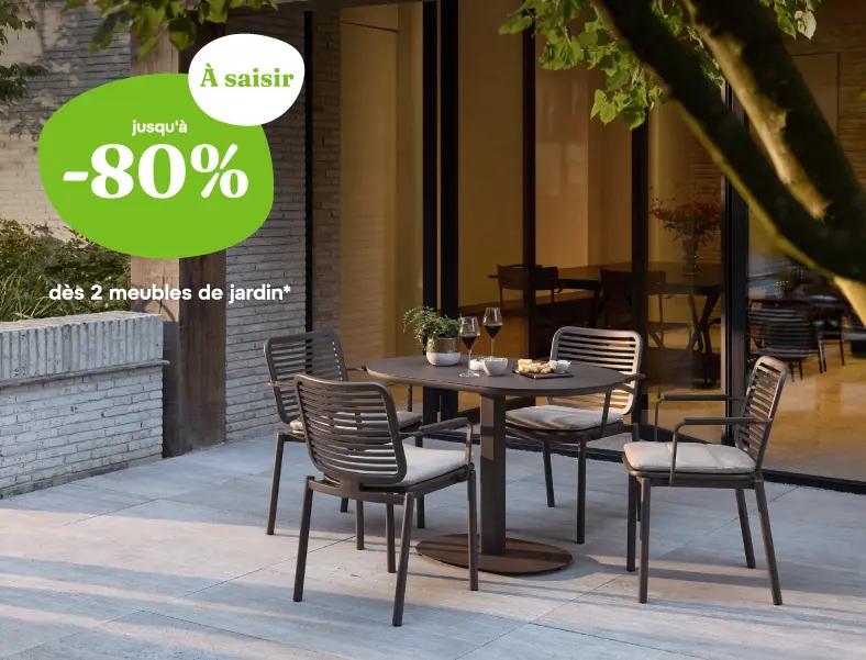 jusqu'à -80% dès 2 meubles de jardin* À saisir