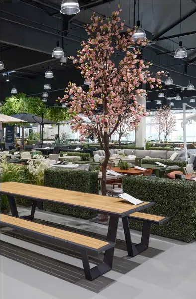 Interieur van showroom Exterioo Mechelen