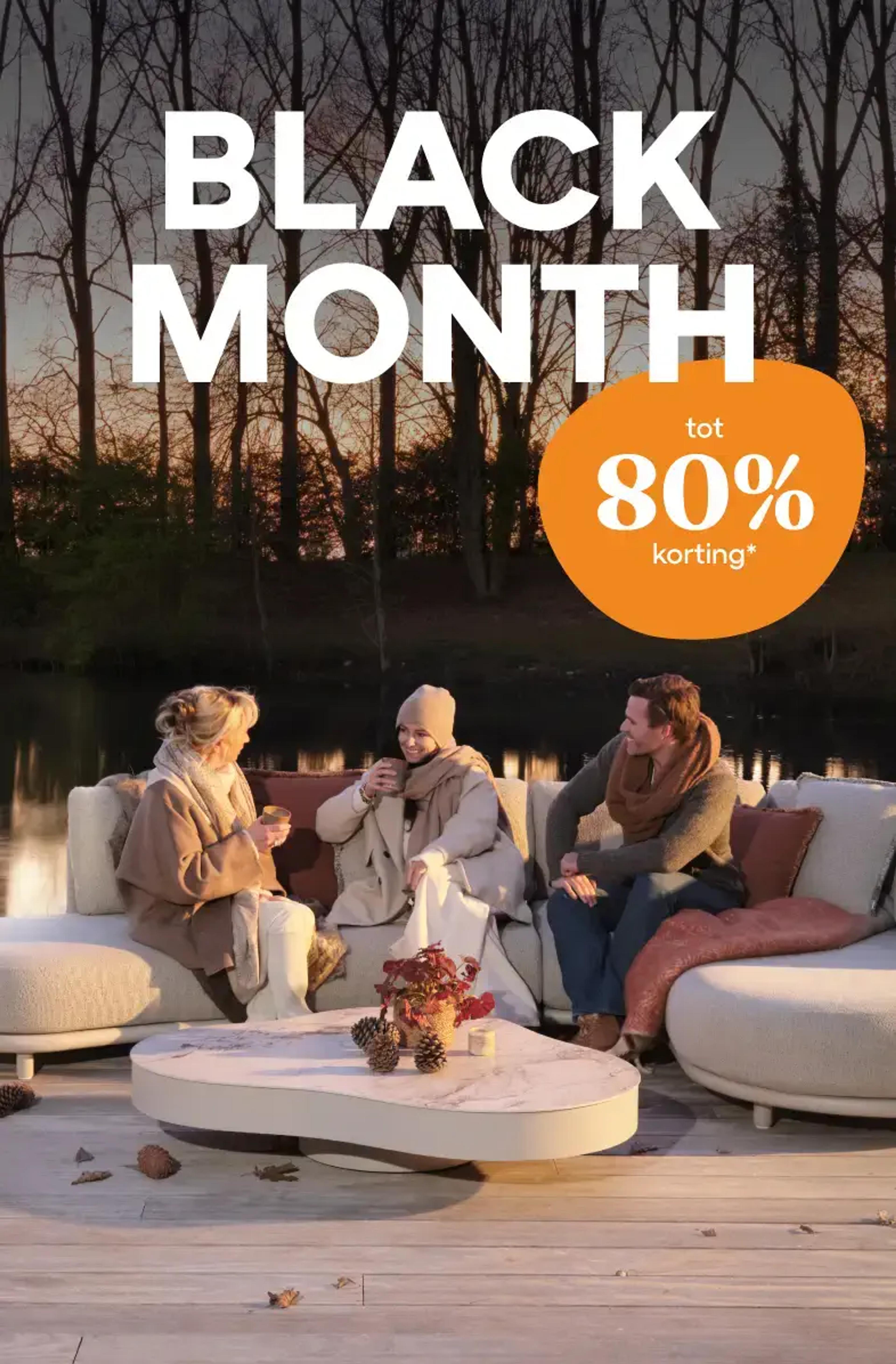 Black Month bij Exterioo tuinmeubelen tot 80% korting 