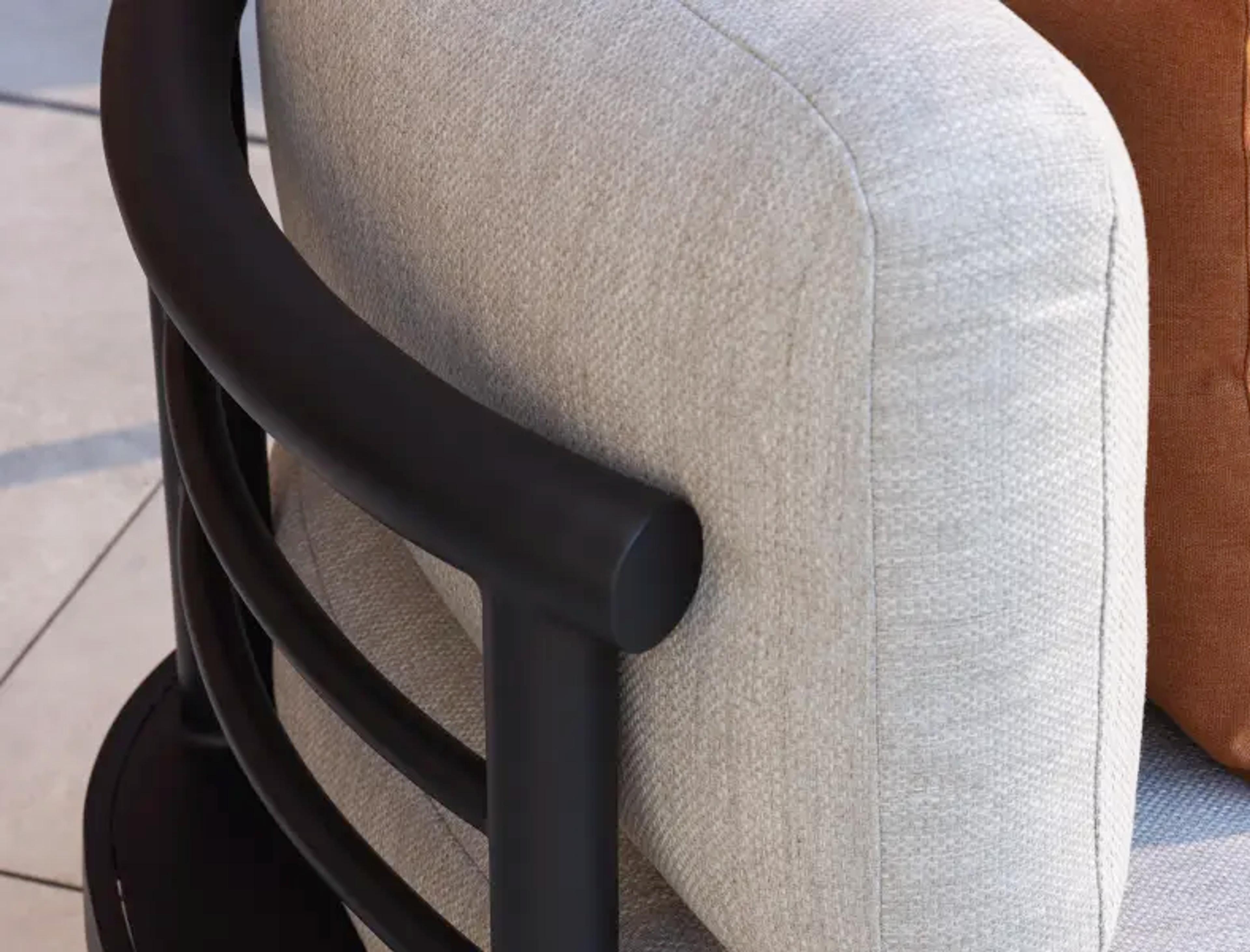 Een detail foto van een exterioo loungestoel