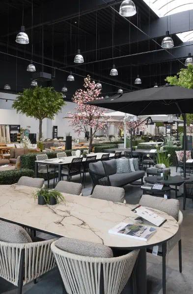 Uitgebreid assortiment van showroom Exterioo Asse
